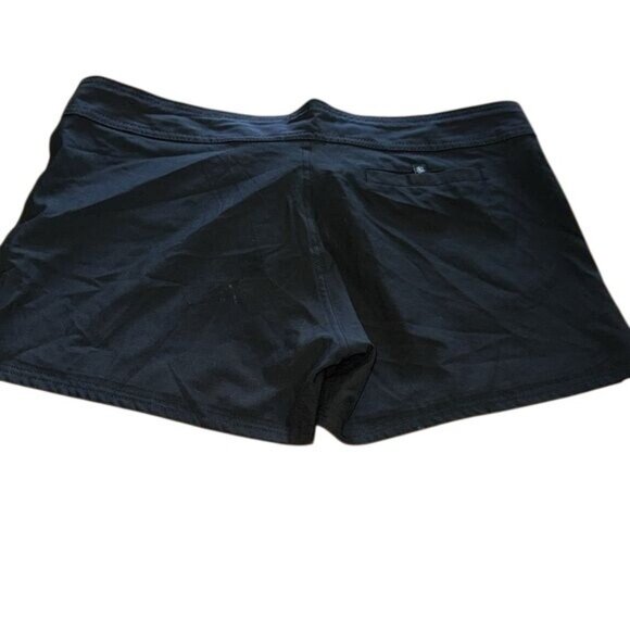 Burnside Womens Black Board Shorts Size L With Drawstring Waist & Back Pocket Sw - Picture 3 of 6
